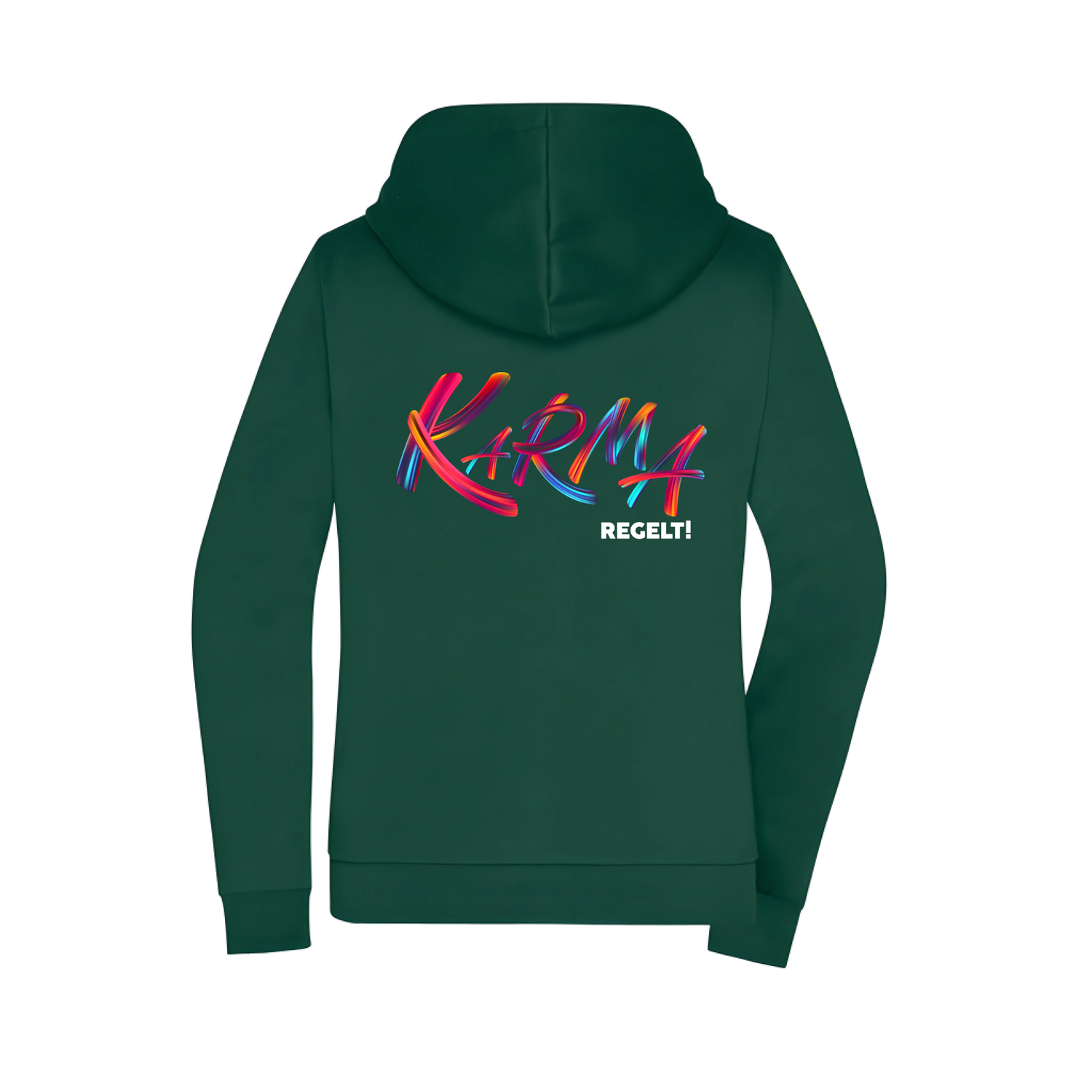 Karma regelt Damen Zipper - Grafikmagie XS / Dark Green