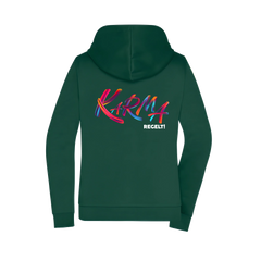 Karma regelt Damen Zipper - Grafikmagie XS / Dark Green