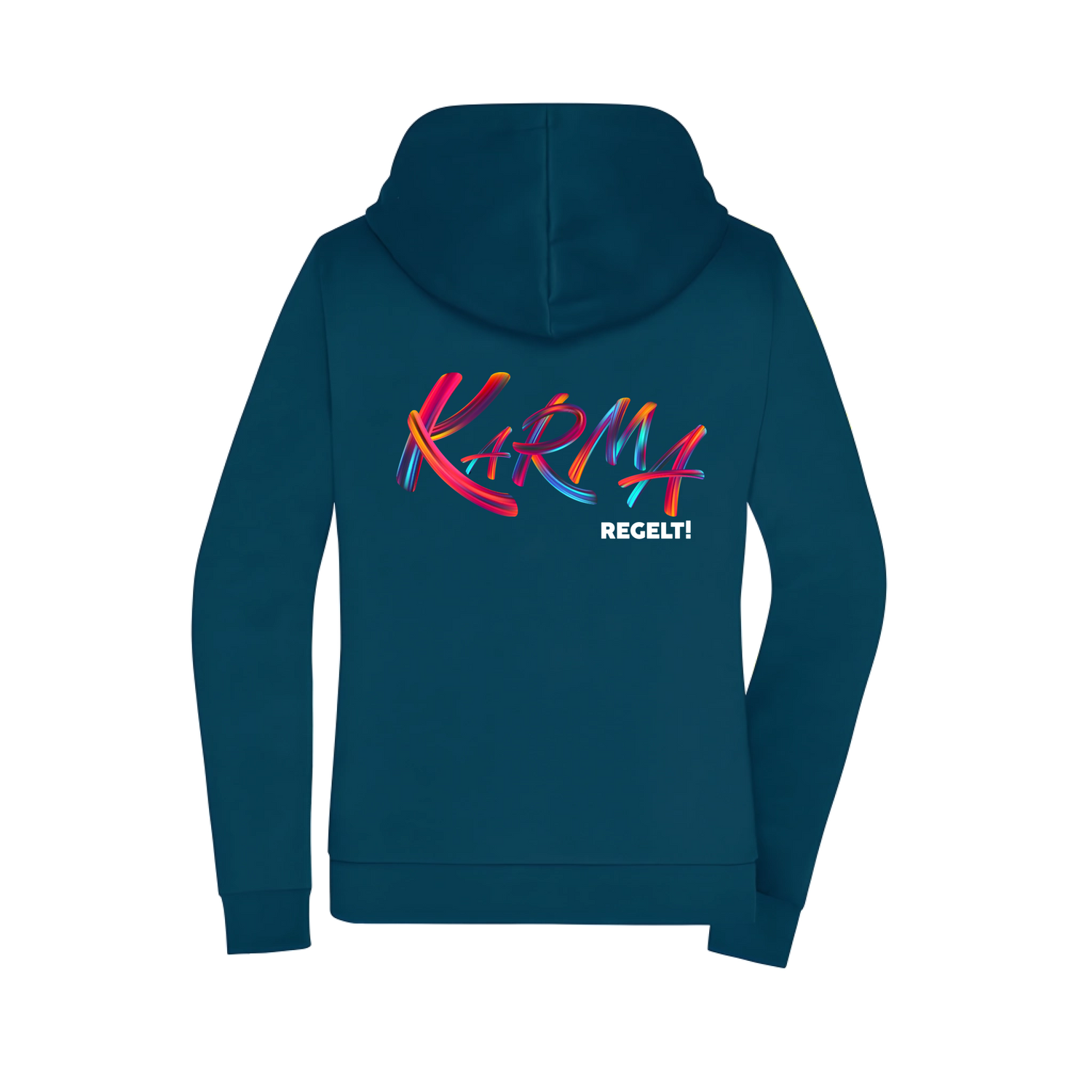 Karma regelt Damen Zipper - Grafikmagie XS / Petrol