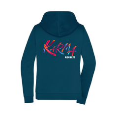 Karma regelt Damen Zipper - Grafikmagie XS / Petrol