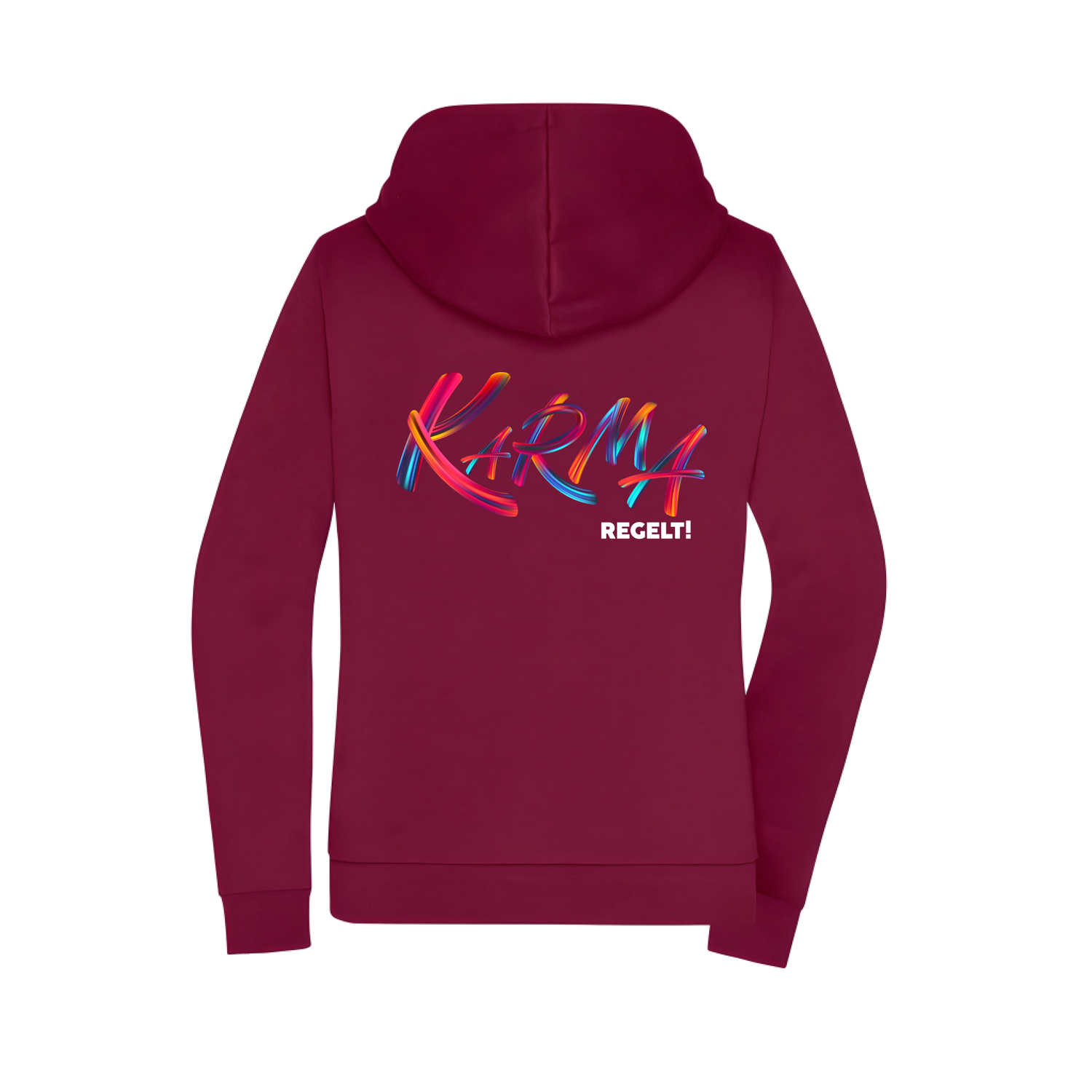 Karma regelt Damen Zipper - Grafikmagie XS / Wine