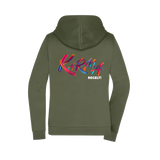 Karma regelt Damen Zipper - Grafikmagie XS / Olive