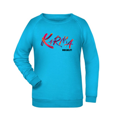 Karma regelt Damen Sweatshirt - Grafikmagie XS / Turquoise