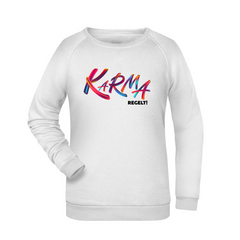 Karma regelt Damen Sweatshirt - Grafikmagie XS / White