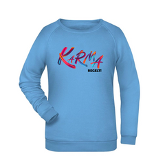 Karma regelt Damen Sweatshirt - Grafikmagie XS / Aqua