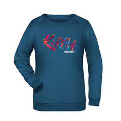 Karma regelt Damen Sweatshirt - Grafikmagie XS / Petrol