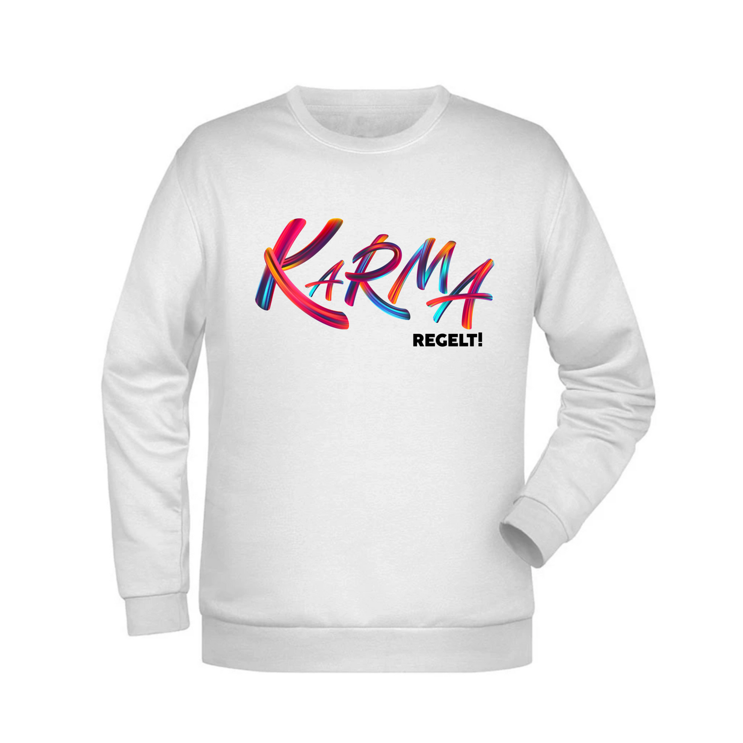 Karma regelt Herren Sweatshirt - Grafikmagie XS / White