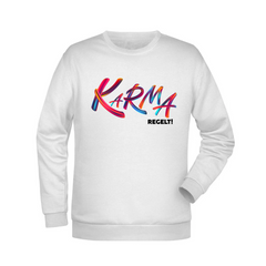 Karma regelt Herren Sweatshirt - Grafikmagie XS / White