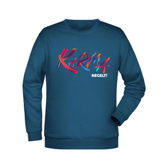 Karma regelt Herren Sweatshirt - Grafikmagie XS / Petrol
