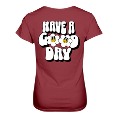 Have a Good Day T-Shirt tailliert - Grafikmagie S / Wine