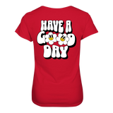 Have a Good Day T-Shirt tailliert - Grafikmagie S / red