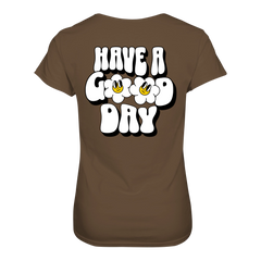Have a Good Day T-Shirt tailliert - Grafikmagie S / Brown