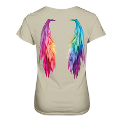 Flügel T-Shirt tailliert - Grafikmagie S / Stone