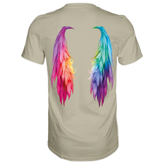 Flügel T-Shirt - Grafikmagie S / Stone