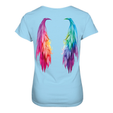 Flügel T-Shirt tailliert - Grafikmagie S / Sky Blue
