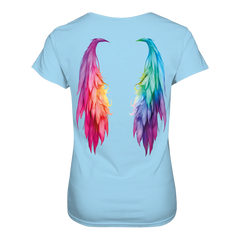 Flügel T-Shirt tailliert - Grafikmagie S / Sky Blue