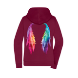 Flügel Damen Zipper - Grafikmagie XS / Wine