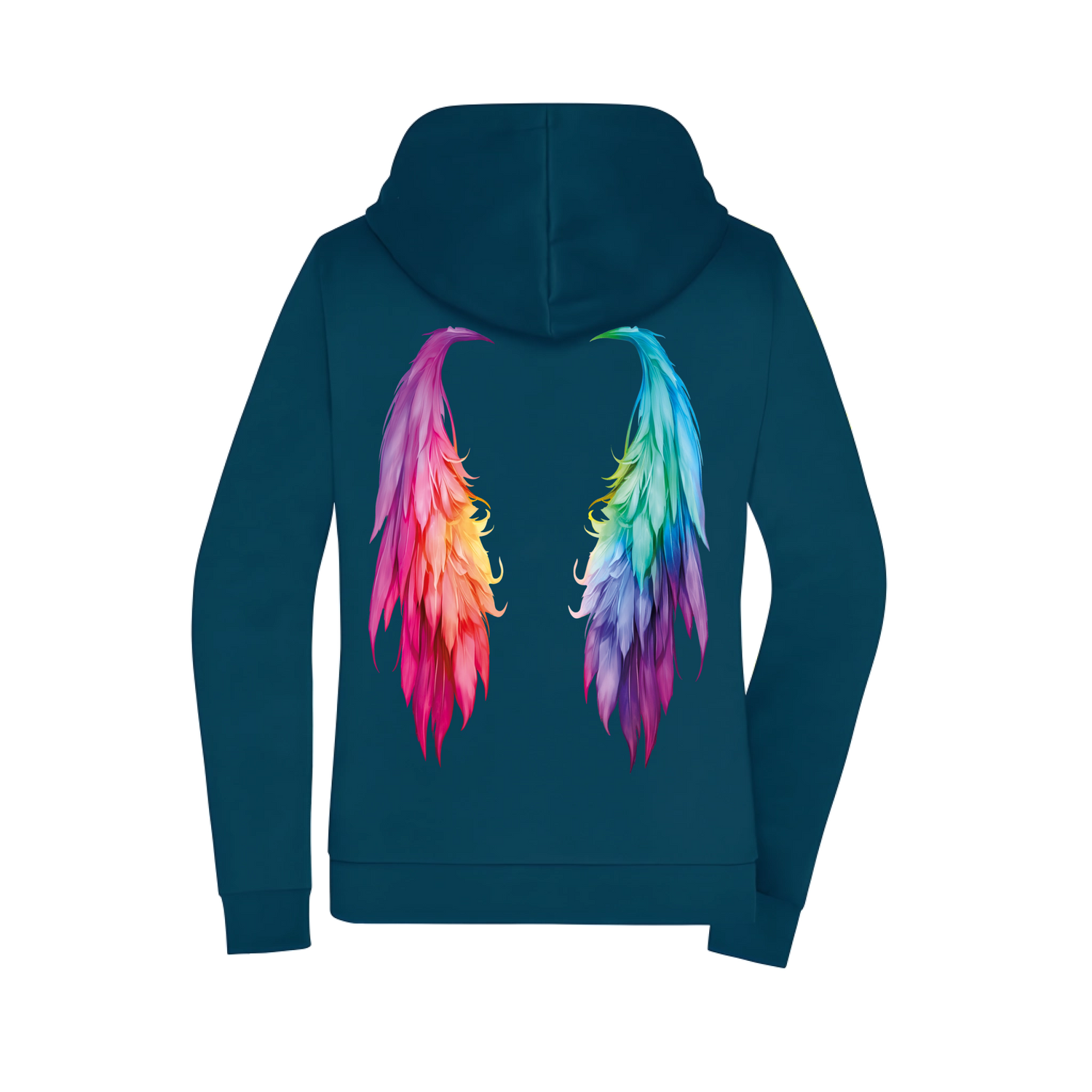 Flügel Damen Zipper - Grafikmagie XS / Petrol
