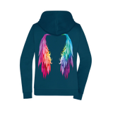 Flügel Damen Zipper - Grafikmagie XS / Petrol