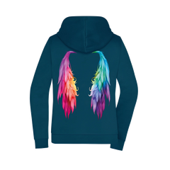 Flügel Damen Zipper - Grafikmagie XS / Petrol