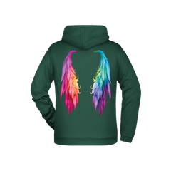 Flügel Herren Hoodie - Grafikmagie XS / Dark Green