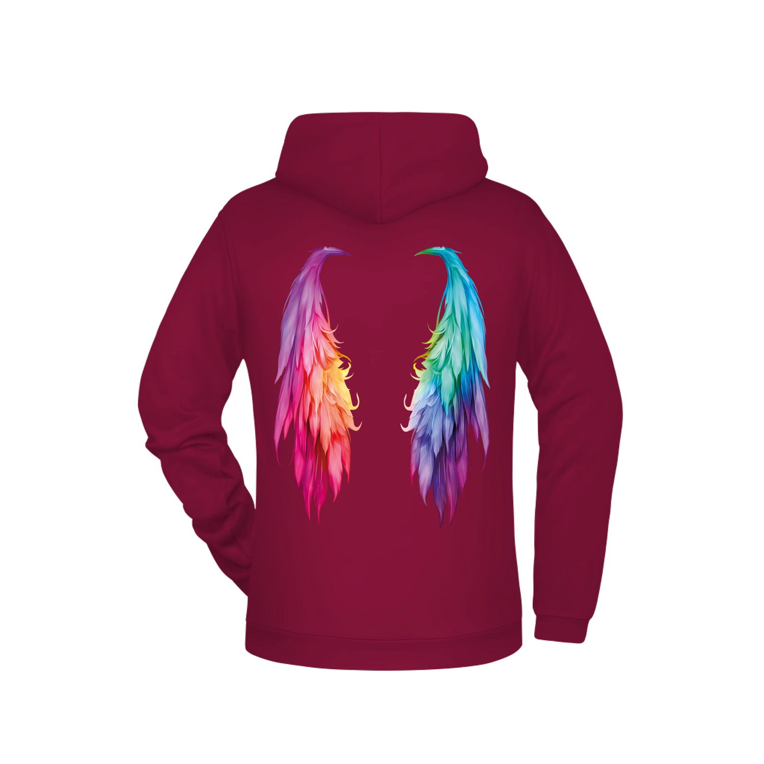 Flügel Damen Hoodie - Grafikmagie XS / Wine