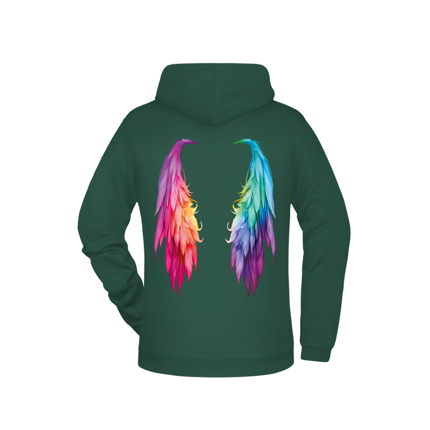 Flügel Damen Hoodie - Grafikmagie XS / Dark Green
