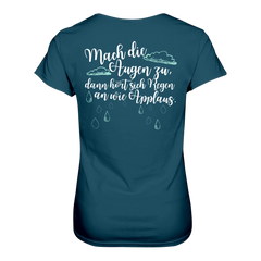 Mach die Augen zu... T-Shirt tailliert - Grafikmagie S / Petrol