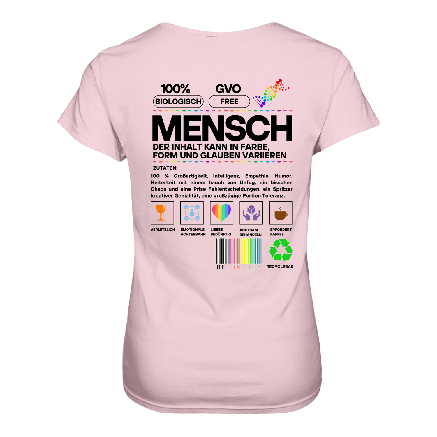 Mensch anleitung T-Shirt tailliert - Grafikmagie S / Orchid Pink