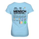 Mensch anleitung T-Shirt tailliert - Grafikmagie S / Sky Blue