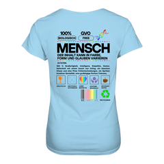 Mensch anleitung T-Shirt tailliert - Grafikmagie S / Sky Blue