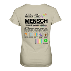 Mensch anleitung T-Shirt tailliert - Grafikmagie S / Stone