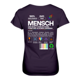 Mensch anleitung T-Shirt tailliert - Grafikmagie S / Aubergine