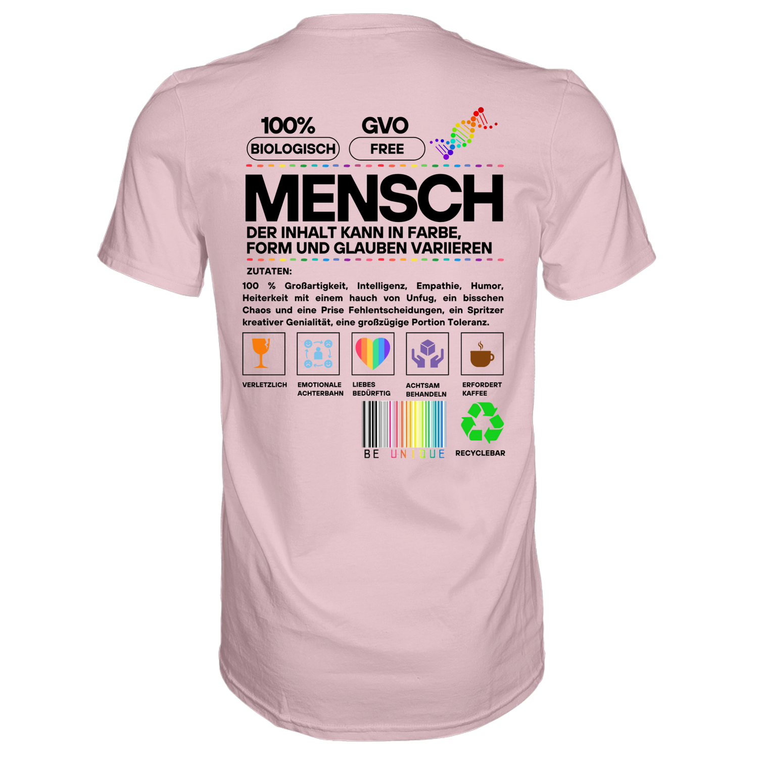 Mensch anleitung T-Shirt - Grafikmagie S / Orchid Pink