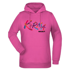 Karma regelt Damen Hoodie - Grafikmagie XS / Pink