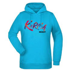 Karma regelt Damen Hoodie - Grafikmagie XS / Turquoise