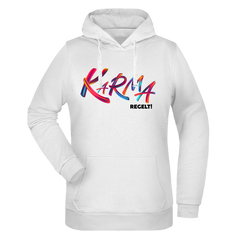 Karma regelt Damen Hoodie - Grafikmagie XS / White