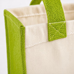 Jute Shopper detail green