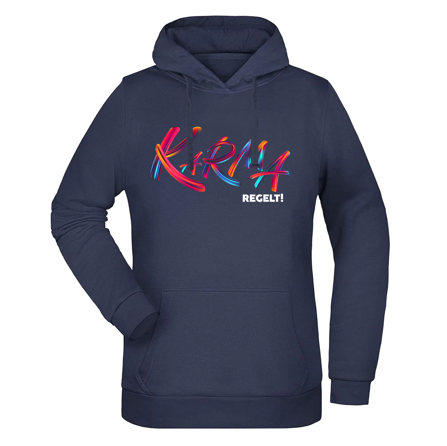 Karma regelt Damen Hoodie - Grafikmagie XS / Navy