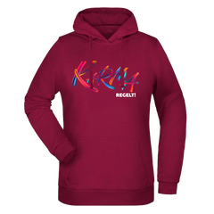 Karma regelt Damen Hoodie - Grafikmagie XS / Wine