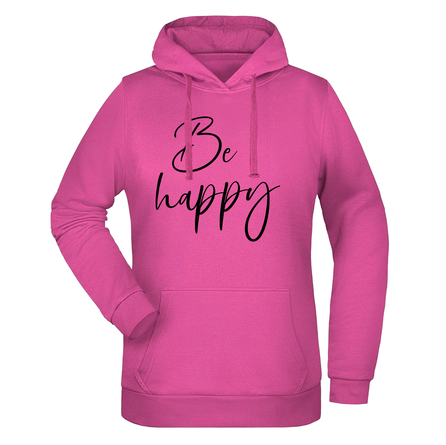 Be Happy Damen Hoodie - Grafikmagie XS / Pink