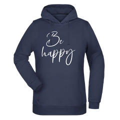 Be Happy Damen Hoodie - Grafikmagie XS / Navy