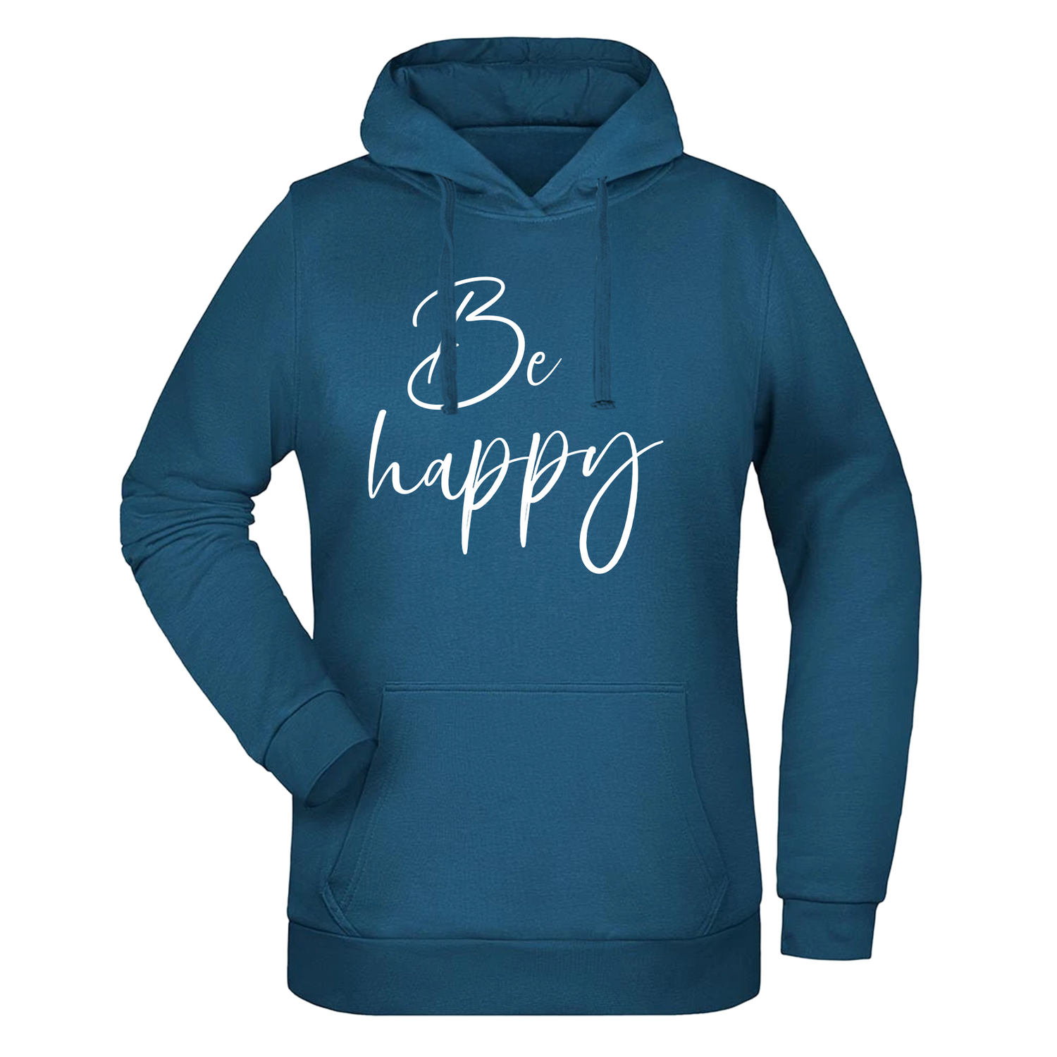 Be Happy Damen Hoodie - Grafikmagie XS / Petrol