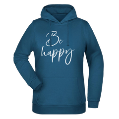 Be Happy Damen Hoodie - Grafikmagie XS / Petrol