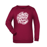 Do more... Damen Sweatshirt - Grafikmagie XS / Wine