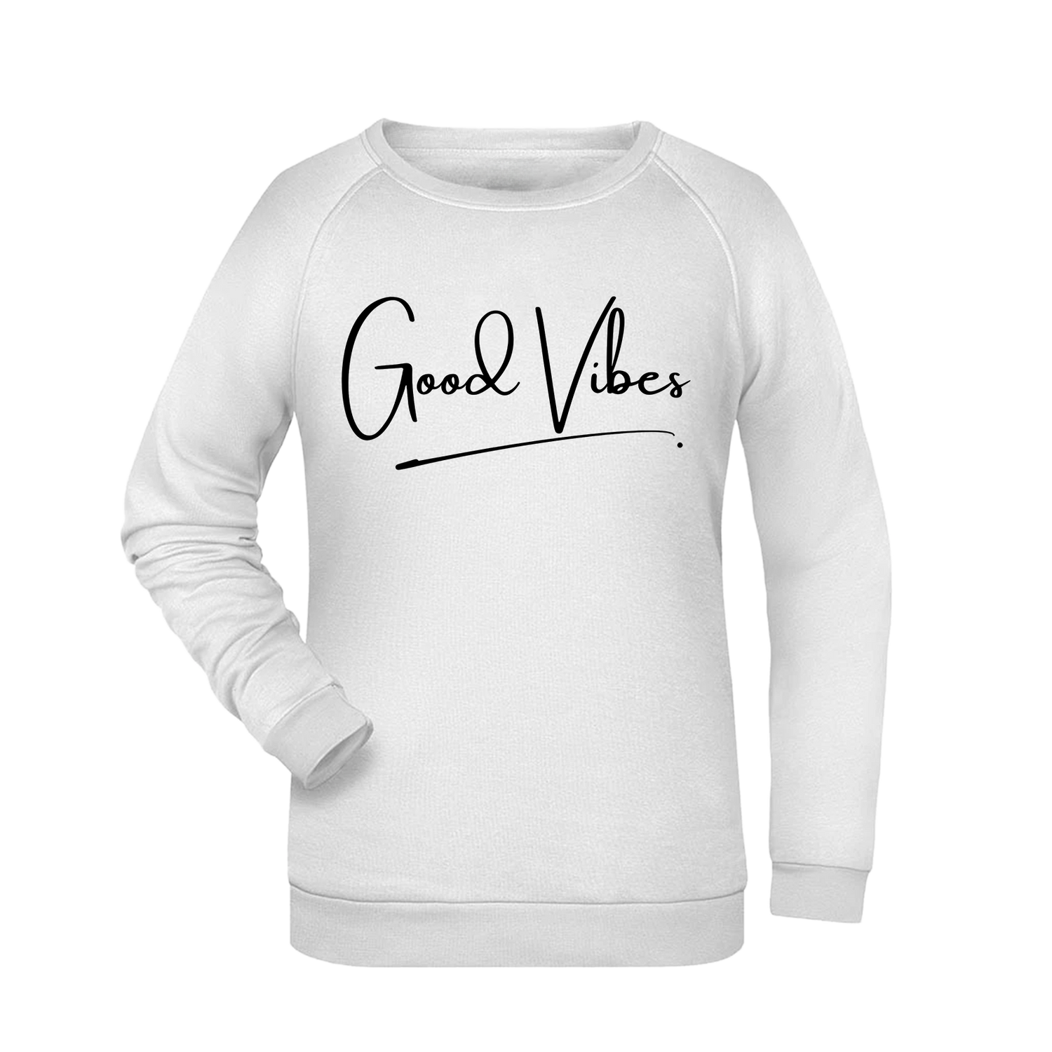 Good Vibes Damen Sweatshirt - Grafikmagie XS / White