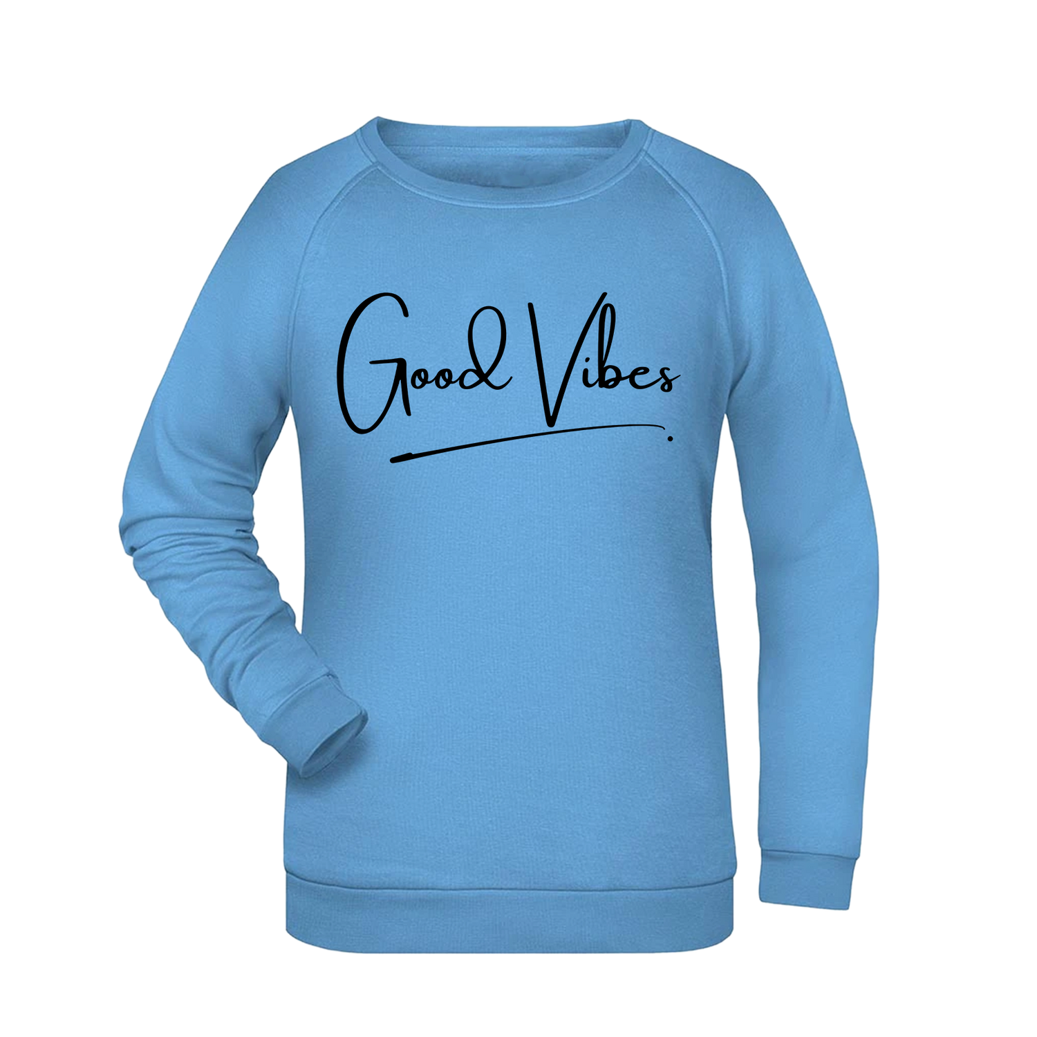 Good Vibes Damen Sweatshirt - Grafikmagie XS / Sky Blue