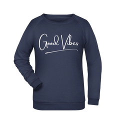 Good Vibes Damen Sweatshirt - Grafikmagie XS / Navy