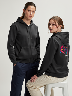 Karma regelt Damen Zipper - Grafikmagie XS / Black