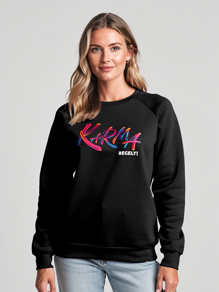 Karma regelt Damen Sweatshirt - Grafikmagie XS / Black
